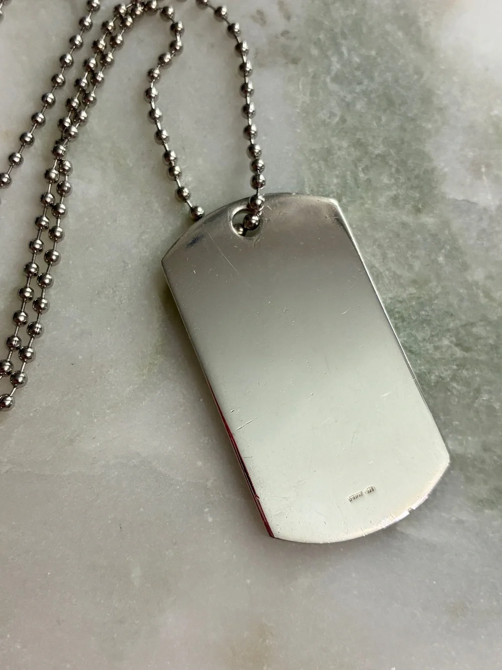Gucci Dog Tag Pendant 925 Sterling Silver
